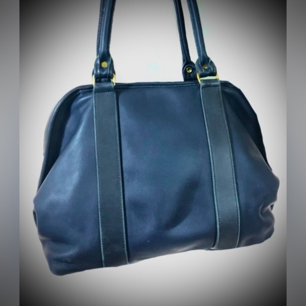 Vintage Coach #4055 Soft Satchel Doctor’s Bag in RARE Navy